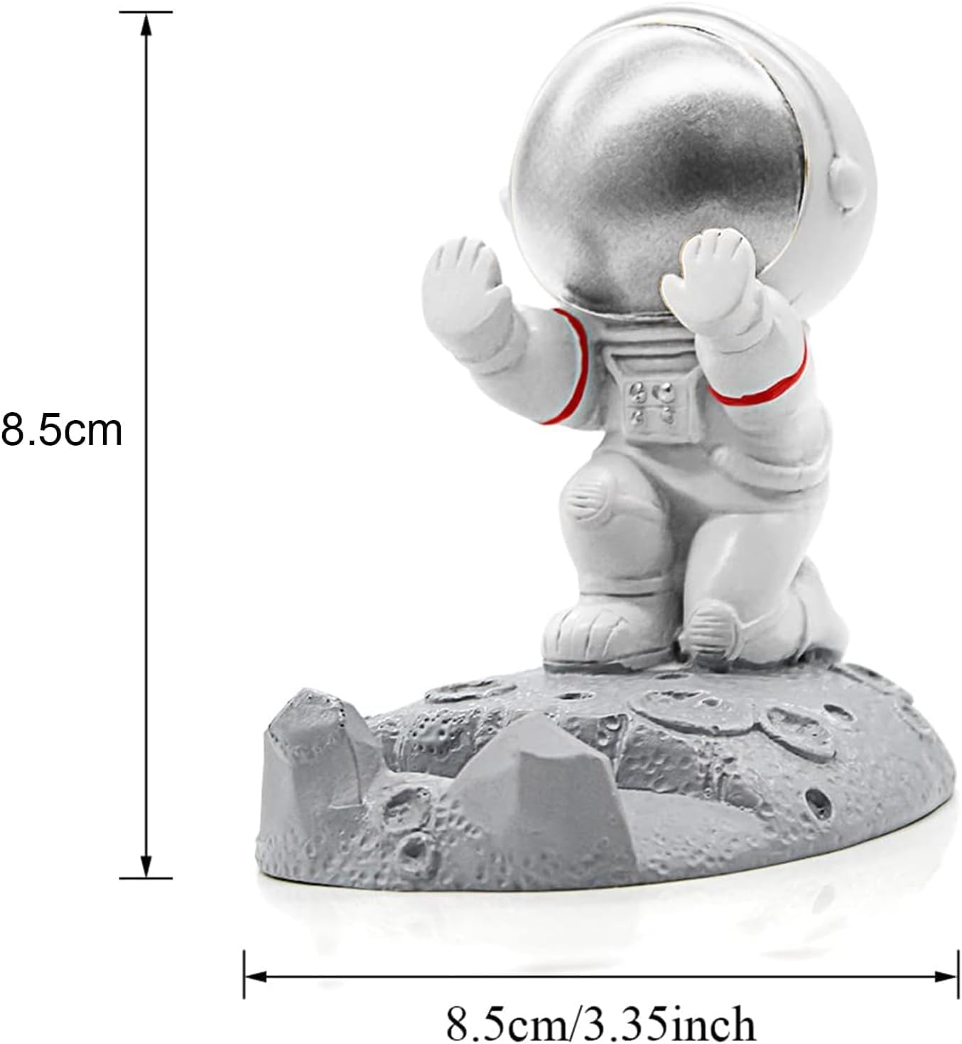 Cep telefonu standı, Astronot Tasarımlı Yaratıcı Telefon Tutucu, Eğlenceli Masaüstü Telefon Standı, Sevimli Uzay Temalı, Akıllı Telefon ve Tabletler İçin, Ev Dekorasyon Aksesuarı (Gümüş)